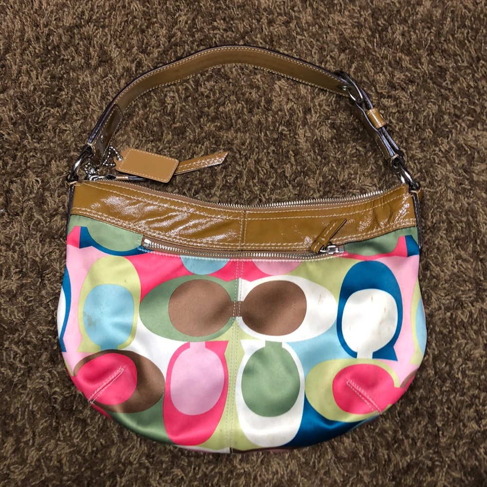 Coach bag with vibrant colors